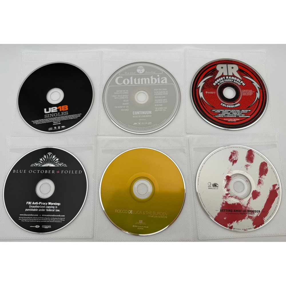 Lot of 6 Rock CDs U2 John Mayer Papa Roach Blue October Robert Randolph v141